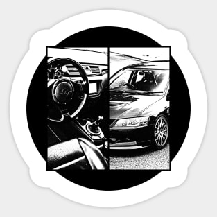 MITSUBISHI LANCER EVO IX Black 'N White 5 Sticker